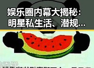 娱乐圈内幕大揭秘:明星私生活、潜规则与成长故事